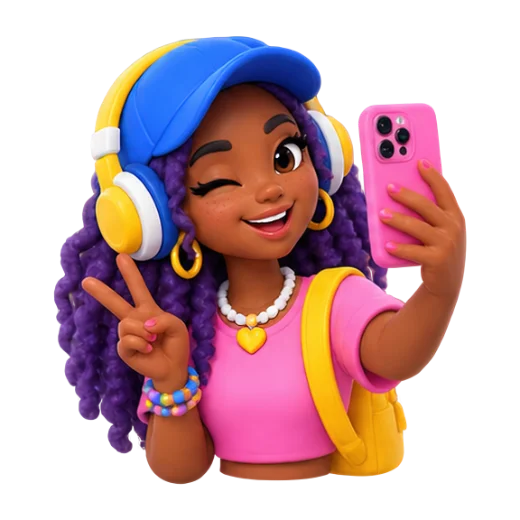 Character Taking Selfie