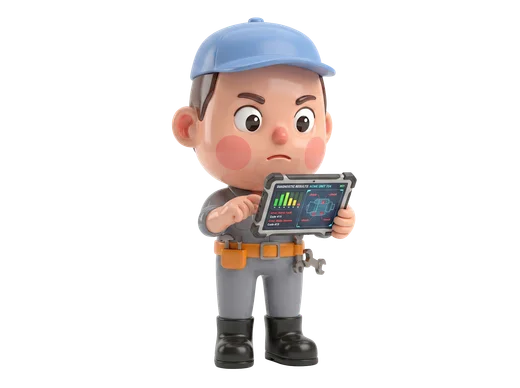 Mechanic with Tablet
