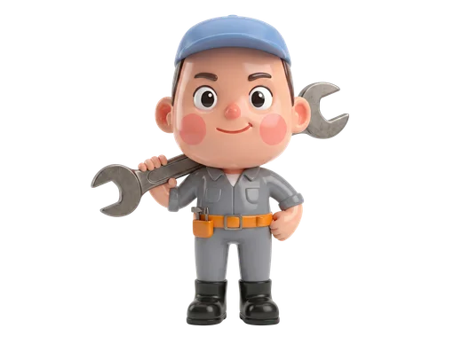 Mechanic with Wrench