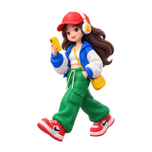 Casual Character with Smartphone