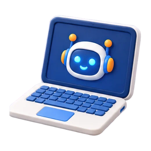 Chatbot on laptop