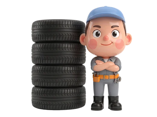Mechanic with Tires