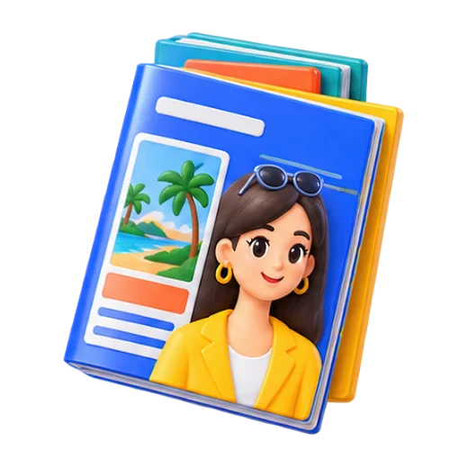 Travel Guidebook with Character