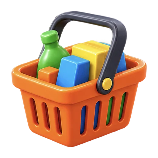 Shopping Basket with Items