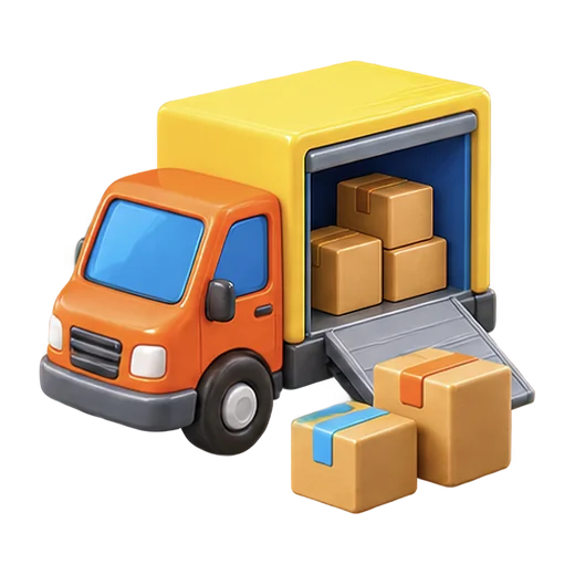 Delivery Truck with Boxes