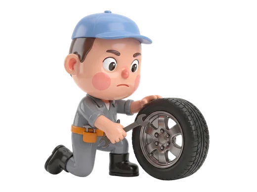 Mechanic Fixing Tire