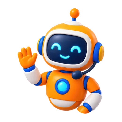 Cheerful Robot Waving