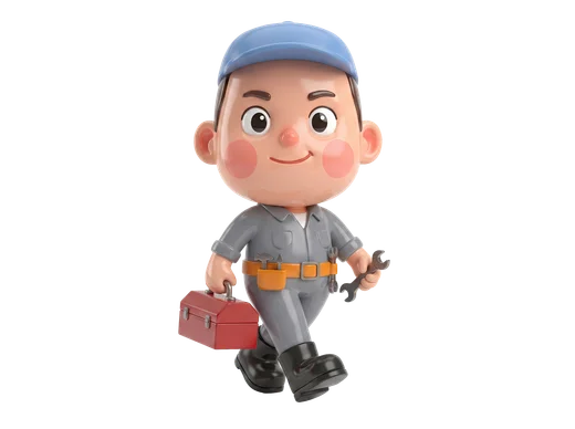 Mechanic Carrying Toolbox