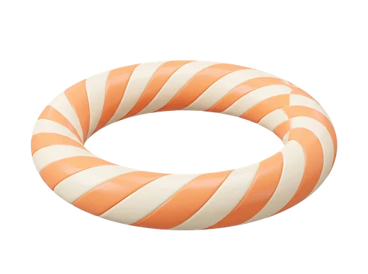Striped swim ring
