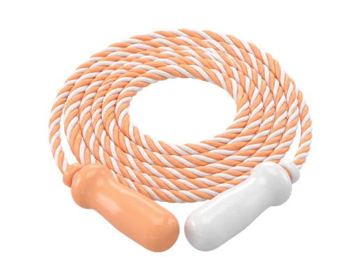 Jump rope with orange handles