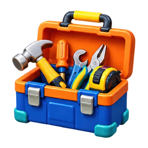 Toy Tool Box with Tools