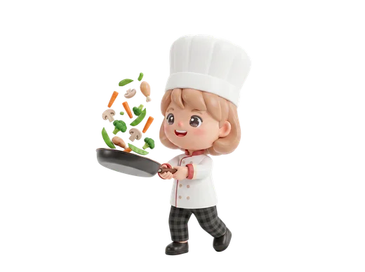 Chef Tossing Ingredients