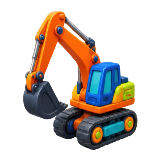 Colorful Toy Excavator