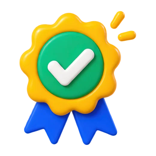 Achievement Badge with Checkmark