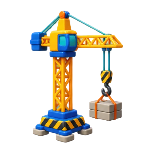 Construction Crane with Load