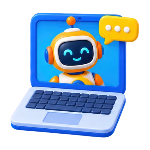 Chatbot on Laptop Screen