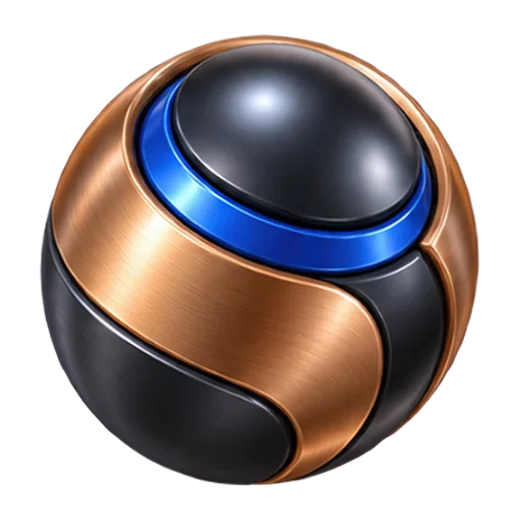 Stylized Metallic Sphere
