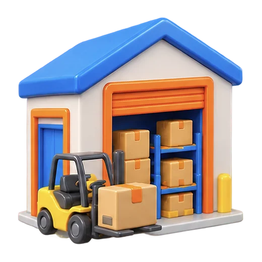 Warehouse with Forklift