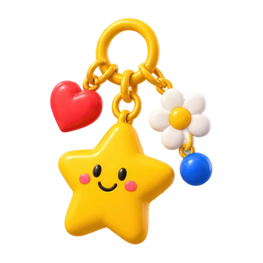 Smiling Star Keychain