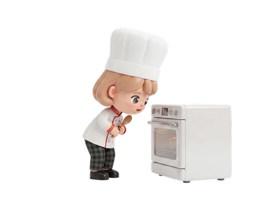 Chef Checking Oven