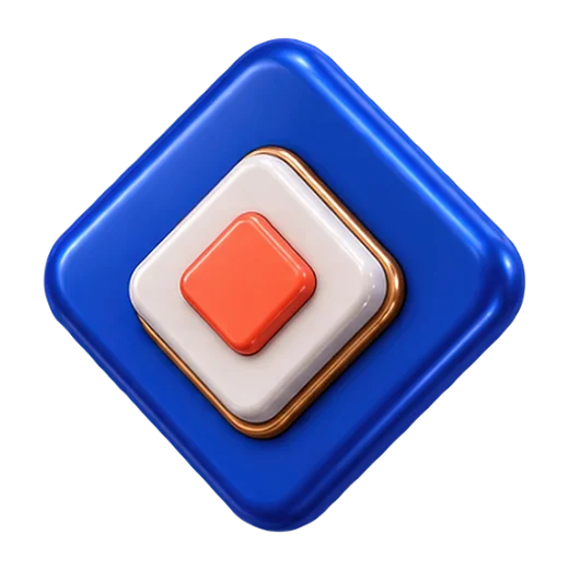 Square Button with Rounded Edges