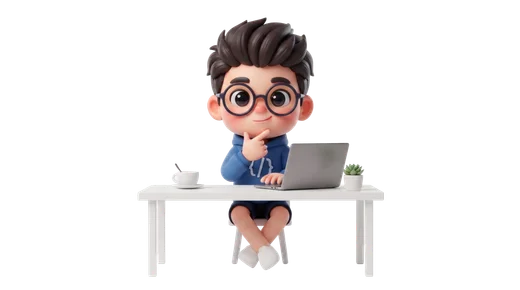 Character Thinking at Desk