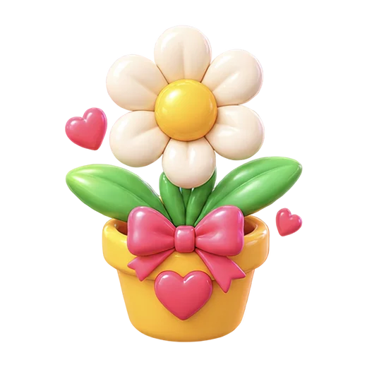 Flower Pot with Heart
