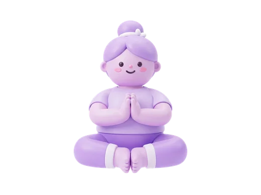 Yoga figure in meditation pose