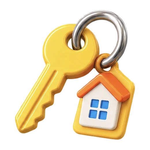 Key with House Tag