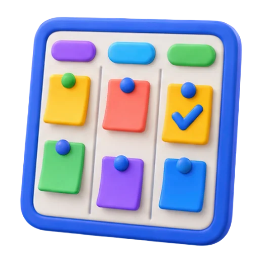 Colorful task board