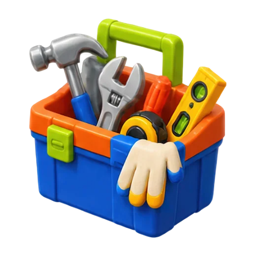 Toy Toolbox with Tools