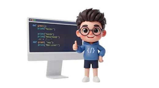 Character with Coding Screen
