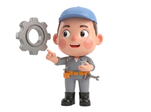 Mechanic with Gear